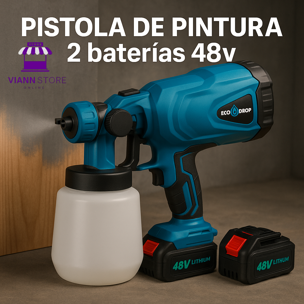 Pistola de Pintura 2 Baterías 48v